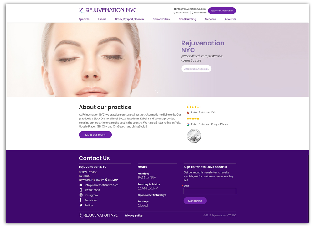 Rejuvenation NYC Med Spa Logo